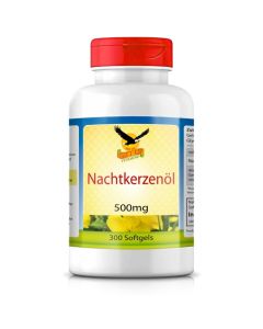 Nachtkerzenöl (Vitamin F) 500 mg, 300 Kapseln