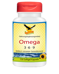 Omega 3-6-9 Fettsäuren 1.000mg, 150 Kapseln Dose