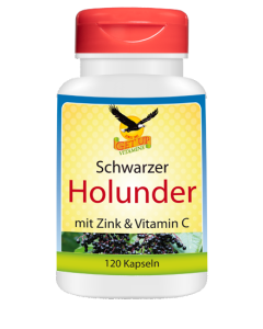 Schwarzer Holunder mit Vitamin C & Zink, 120 Kapseln