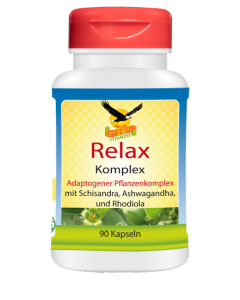 Relax Komplex mit Ashwagandha, Rhodiola, Schisandra, 90 Kapseln