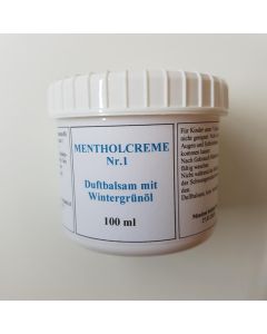 Mentholcreme mit Wintergrünöl Nr.1 grün 100 ml