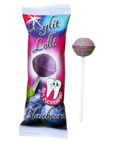 Blaubeere Lolli mit Xylit - zuckerfreier Lutscher, 1 Stk