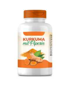 Kurkuma mit Piperin, 475mg 60 Kapseln Dose