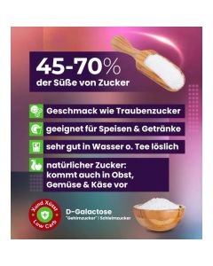 D+ GALACTOSE natürlicher Zucker 250g