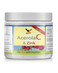 Vitamin C + ZINK Kaupastillen mit Acerola, Kirschgeschmack, GET UP, 180 Pastillen