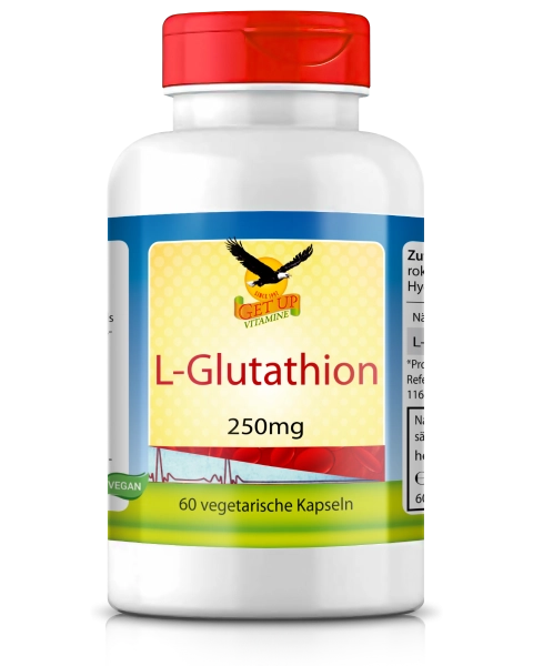 L-Glutathion 250mg bioaktiv, 60 Kapseln - get up, MHD/ 08.25